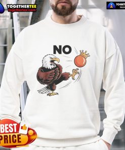Cozy Nice No Kings In America Eagle Sweatshirt featuring a bold eagle graphic, perfect for patriotic fashion lovers.