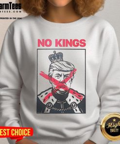 Nice No Kings Trump Paint Sweatshirt featuring vibrant colors and bold design, perfect for casual wear and statement fashion.