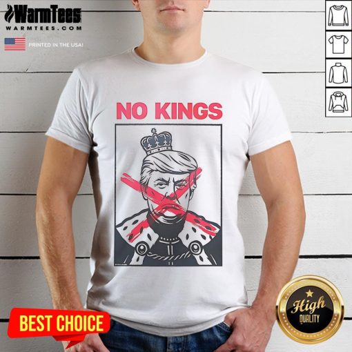 Alt Text: Nice No Kings Trump Paint T-Shirt featuring a bold design with vibrant colors and a unique political message.
