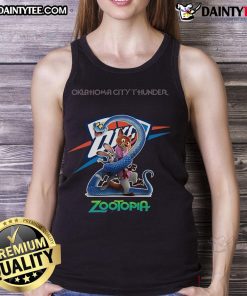 Nice Oklahoma City Thunder Zootopia 2 tank top featuring vibrant graphics, perfect for fans and casual wear.