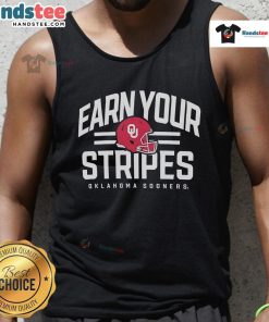 Stylish Nice Oklahoma Sooners Earn Your Stripes tank top featuring team colors, perfect for game day or casual wear.