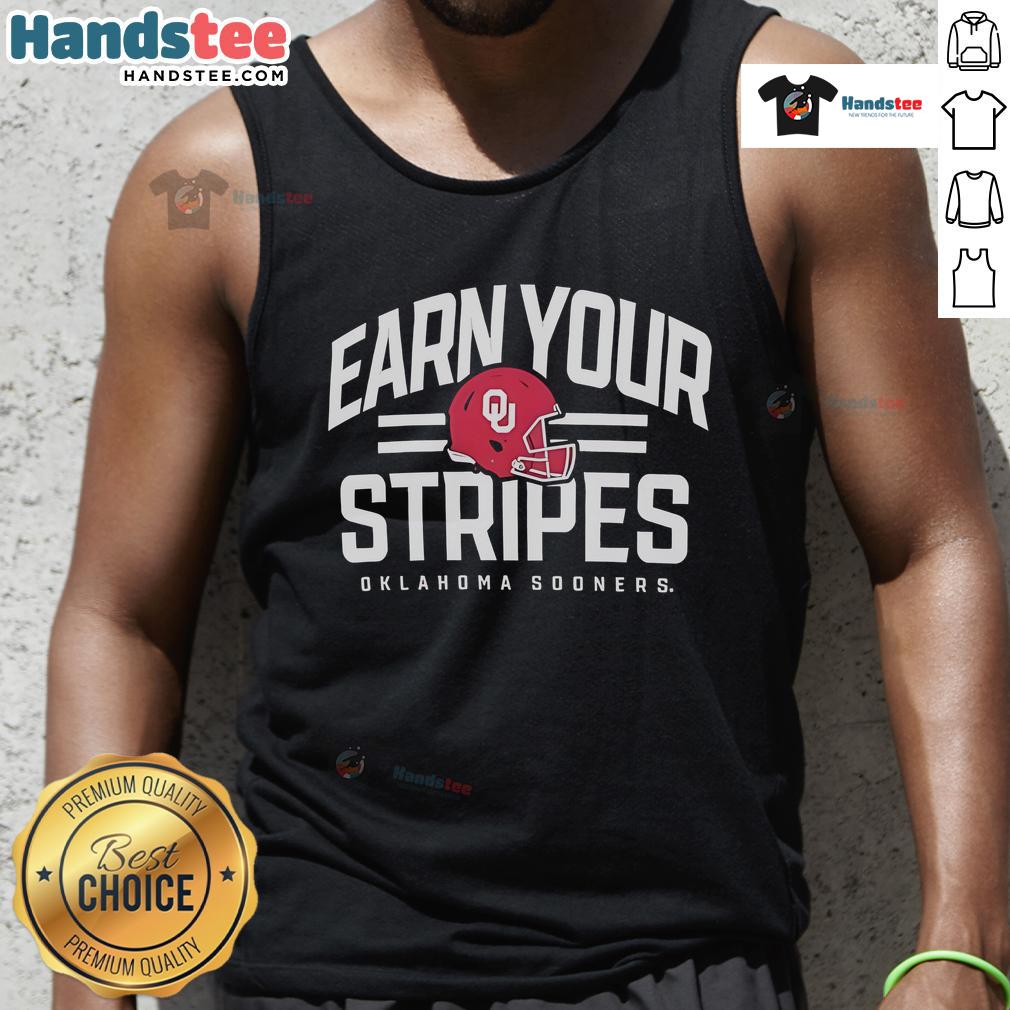 Nice Oklahoma Sooners Earn Your Stripes Tank Top Stylish Nice Oklahoma Sooners Earn Your Stripes tank top featuring team colors, perfect for game day or casual wear.