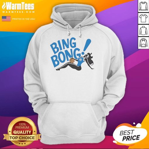 Alt Text: Young woman wearing a Nice Philadelphia 76ers Bing Bong Girl hoodie, smiling and showcasing team spirit in vibrant colors.
