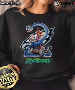 Nice Philadelphia Eagles Zootopia 2 Sweatshirt featuring vibrant graphics and a cozy design for fans.