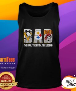 Nice Pittsburgh Sports Dad tank top featuring 'The Man, The Myth, The Legend' design for proud sports fans.