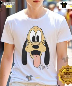 Nice Pluto Disney Big Face T-Shirt featuring a colorful design of Pluto's face, perfect for Disney fans and casual wear.
