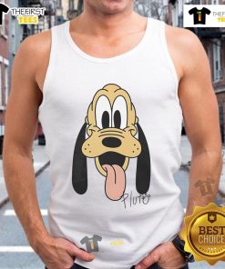 Disney Pluto big face tank top featuring a vibrant design, perfect for summer casual wear and Disney fans.