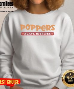 Nice Poppers Alkyl Nitrates Sweatshirt featuring a bold graphic design, perfect for fans of poppers culture and streetwear.