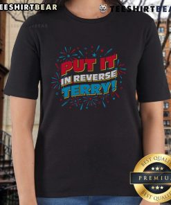 Nice Put It In Reverse Terry Ladies Tee featuring a stylish design perfect for casual wear and showcasing a fun retro vibe.