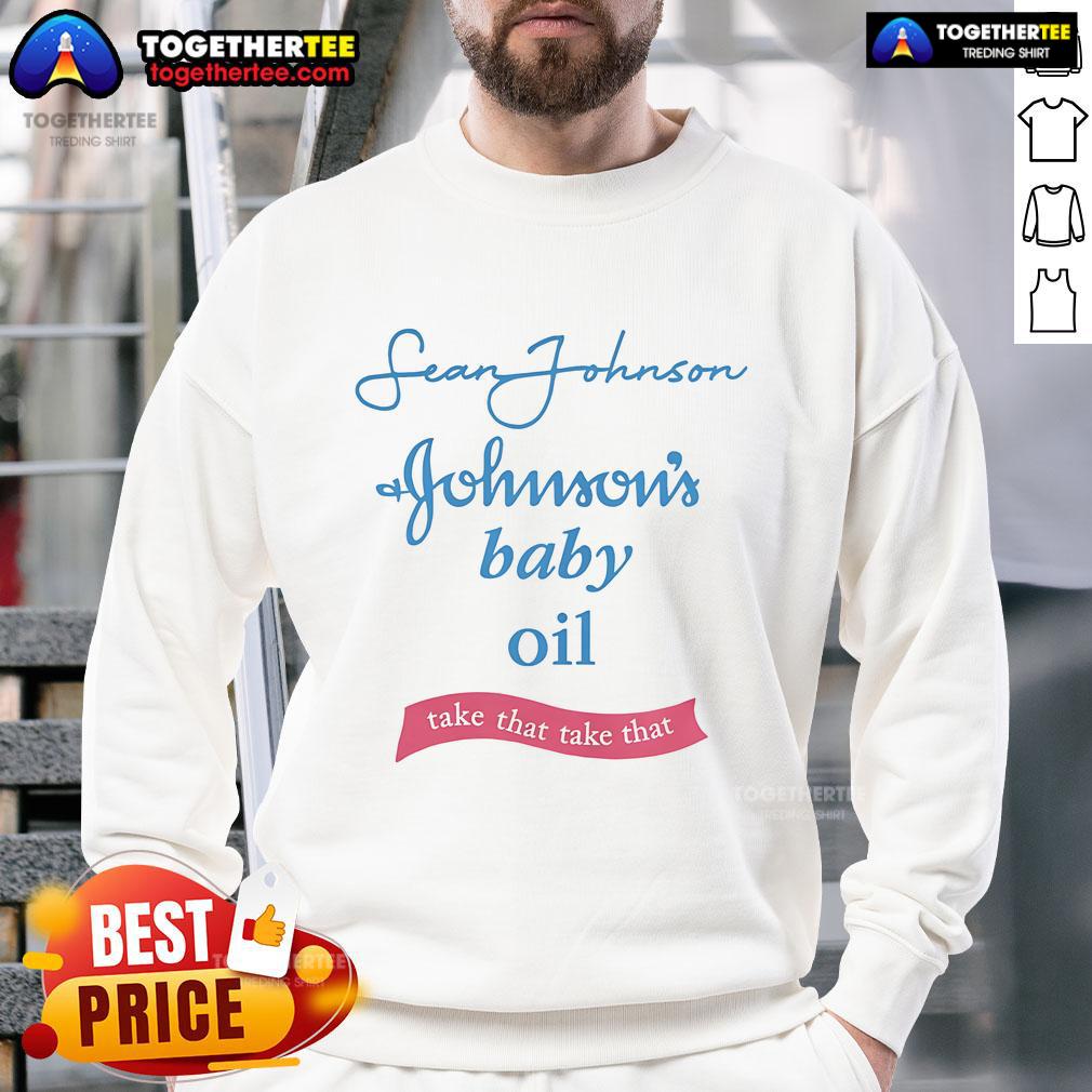 Nice Sean Johnson & Johnson'S Baby Oil Sweatshirt Sean Johnson wearing a stylish Johnson's Baby Oil sweatshirt, showcasing a trendy and comfortable fashion choice.