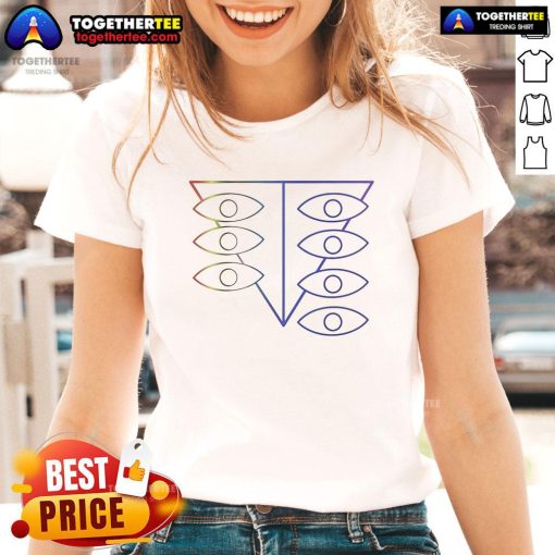 Colorful Nice Seele Rainbow Eyes Ladies Tee featuring vibrant graphics and stylish design for trendy women.