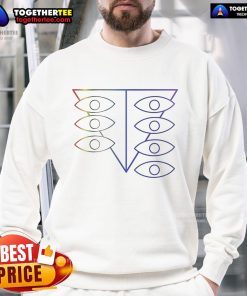 Colorful Nice Seele rainbow eyes sweatshirt featuring vibrant graphics and a cozy fit, perfect for casual wear.