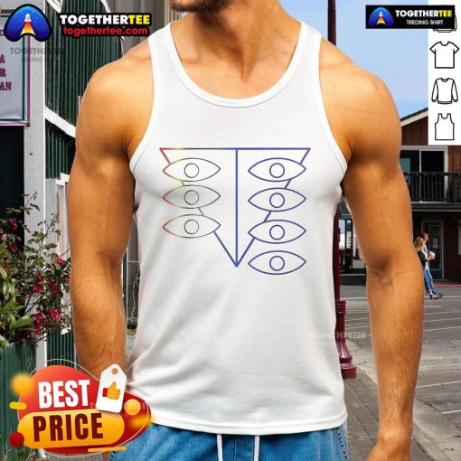 Nice Seele Rainbow Eyes Tank Top featuring vibrant colors and unique design, perfect for stylish summer outfits.