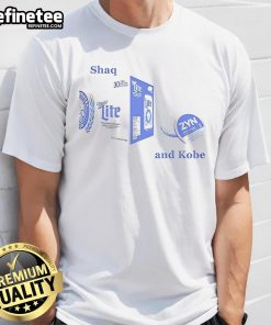 Nice Shaq Miller Lite and Kobe T-shirt featuring iconic basketball legends in a stylish design for fans.