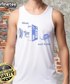 Nice Shaq Miller Lite and Kobe tank top featuring iconic basketball legends in a stylish design for sports fans.