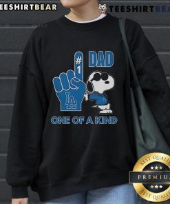 Unique Snoopy Los Angeles Dodgers sweatshirt for dads, featuring a stylish design perfect for baseball fans.