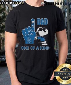 Nice Snoopy Los Angeles Dodgers #1 DAD One Of A Kind T-Shirt
