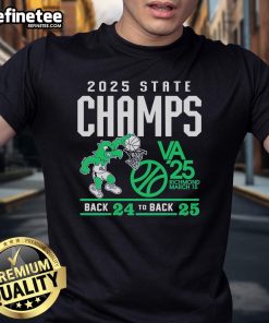 Nice South Lakes Boys Basketball 2025 State Champs Richmond Back To Back 24-25 T-Shirt design featuring team colors and logo.