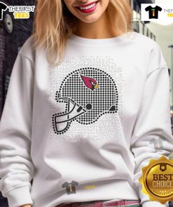 Stylish St. Louis Cardinals polka dots helmet sweatshirt, perfect for fans showcasing team spirit and comfort.