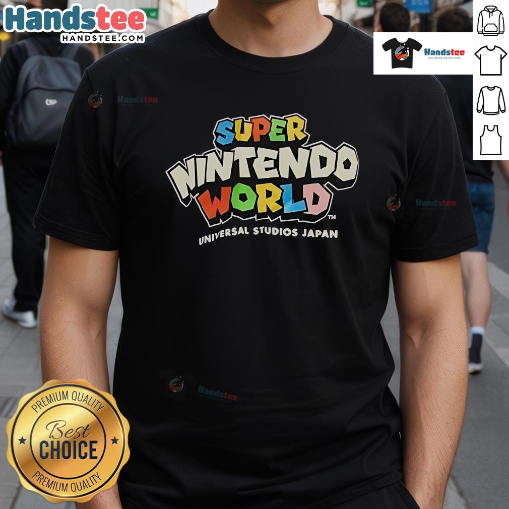 Nice Super Nintendo World Universal Studios Japan T Shirt Nice Super Nintendo World Universal Studios Japan T-Shirt featuring vibrant graphics and iconic game characters.