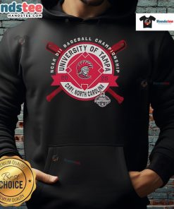 Nice Tampa Spartans NCAA DII Baseball Championship hoodie for 2025, featuring vibrant team colors and logo, Cary, North Carolina.