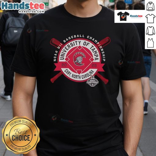 Nice Tampa Spartans NCAA DII Baseball Championship T-Shirt 2025 in Cary, North Carolina, showcasing team pride and spirit.