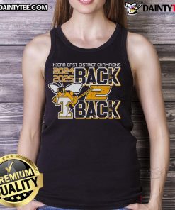 Nice Tech Stingers Baseball NJCAA East District Champions 2024-2025 Back-to-Back tank top showcasing team pride.