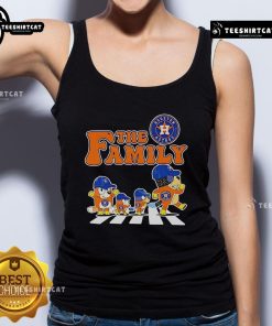 Bluey Houston Astros Abbey Road tank top featuring a family design, perfect for fans and summer outings.