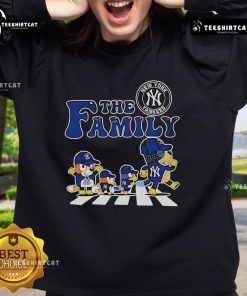 Family wearing Nice The Family Bluey New York Yankees Abbey Road sweatshirt, showcasing a stylish and fun design.