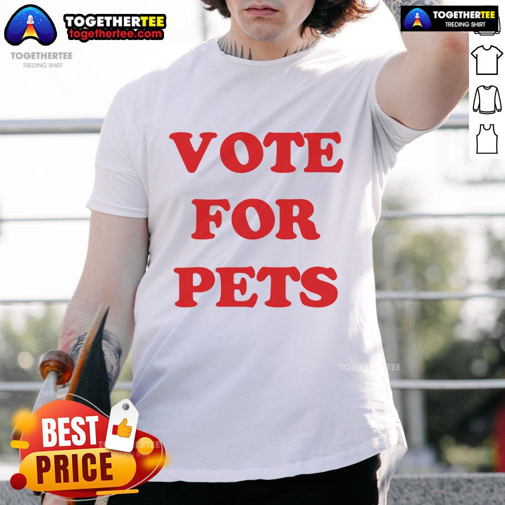 Nice The Kiffness Vote For Pets T Shirt Alt Text: Nice The Kiffness Vote For Pets T-Shirt featuring a playful design promoting pet adoption and advocacy.