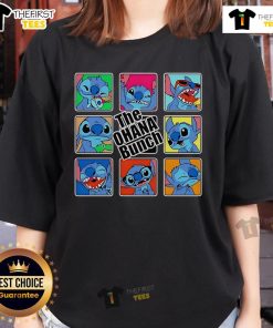 Nice The Ohana Bunch Stitch x The Brady Bunch ladies tee featuring colorful graphics and a stylish design for fans.
