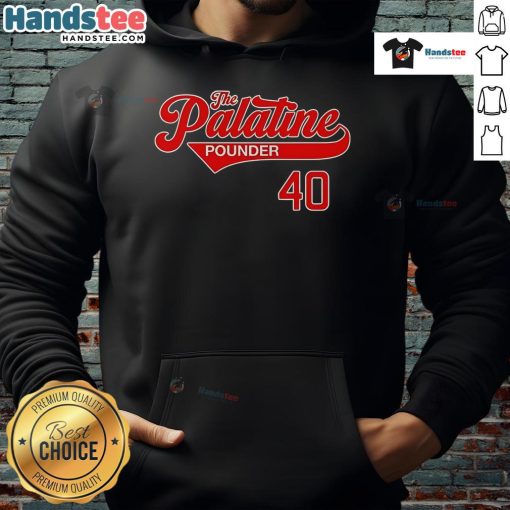 Alt Text: Stylish Nice The Palatine Pounder 40 hoodie featuring vibrant graphics and a comfortable fit, perfect for casual wear.