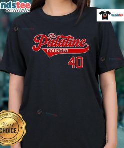 Nice The Palatine Pounder 40 Ladies Tee featuring a stylish design perfect for casual wear and fan apparel.