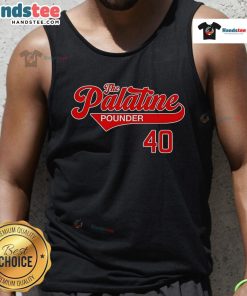 Stylish Nice The Palatine Pounder 40 tank top featuring a vibrant design, perfect for casual summer wear.
