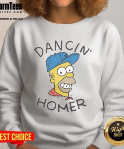 Dancin' Homer sweatshirt featuring The Simpsons design, perfect for fans of the iconic animated series.