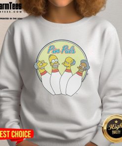 Nice The Simpsons Pin Pals Sweatshirt featuring colorful characters from the show, perfect for fans and casual wear.