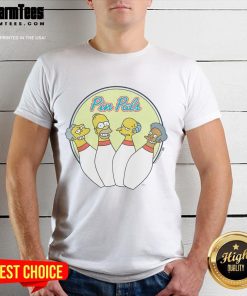 Nice The Simpsons Pin Pals T-Shirt featuring colorful characters from the iconic animated series, perfect for fans.