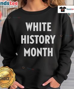 Nice Tommy Robinson's White History Month sweatshirt featuring bold graphics and a comfortable fit, perfect for casual wear.