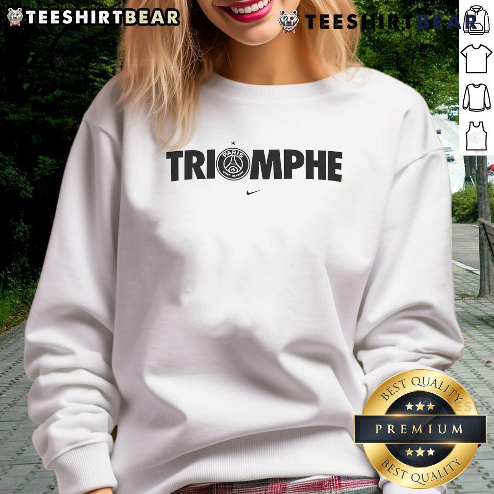 Nice Triomphe Psg Champions Sweatshirt Nice Triomphe PSG Champions sweatshirt featuring team logo and vibrant design, perfect for fans of Paris Saint-Germain.