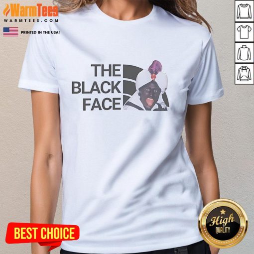 Nice Trudeau Black Face Ladies Tee featuring a unique design and bold colors, perfect for casual wear and statement fashion.