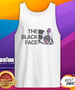 Nice Trudeau Black Face Tank Top featuring a bold graphic design, perfect for casual summer outfits and statement fashion.