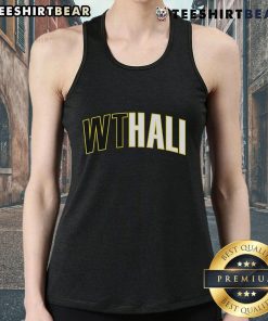 Tyrese Haliburton wearing a stylish Indiana Pacers tank top with Wthali text, showcasing team spirit and modern fashion.