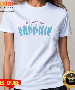 Sapphic ladies tee featuring a vibrant design, perfect for expressing love and pride in LGBTQ+ fashion.