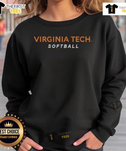 Virginia Tech Hokies Softball logo stack sweatshirt featuring vibrant team colors and stylish design.