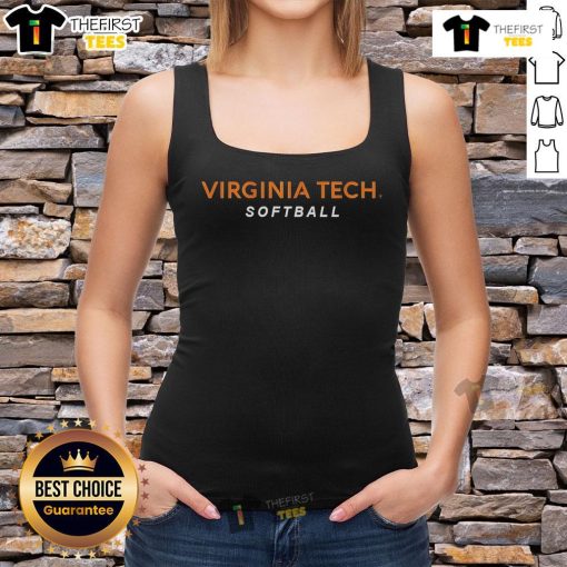 Virginia Tech Hokies softball logo stack tank top in vibrant colors, perfect for fans and athletes alike.