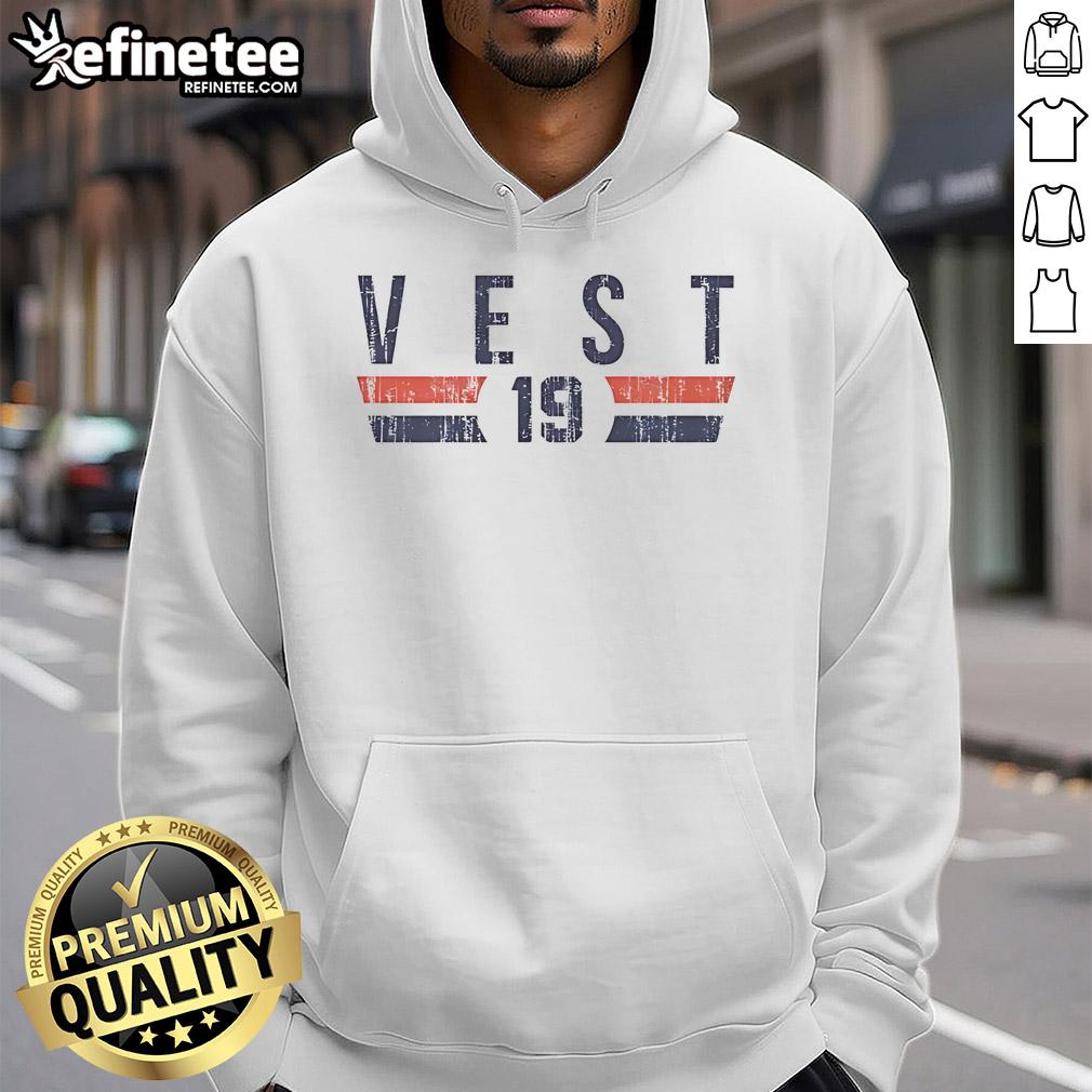 Nice Will Vest 19 Detroit Font Vintage Hoodie Alt Text: Vintage hoodie featuring Nice Will Vest 19 Detroit font, perfect for casual wear and showcasing Detroit pride.
