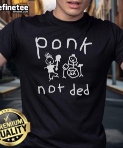 Alt Text: Nice Worstshirts Ponk Not Ded T-Shirt featuring a bold design and vibrant colors, perfect for fans of unique apparel.
