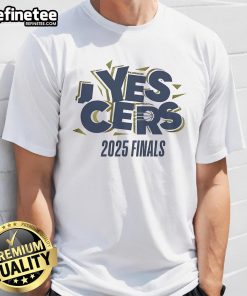 Alt Text: 2025 NBA Champions Indiana Pacers T-Shirt - Nice Yes 'Cers Finals Apparel with team logo and vibrant design.