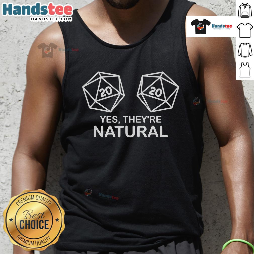 Nice Yes They'Re Natural Tank Top Model wearing a Nice Yes They're Natural tank top, showcasing a stylish and comfortable design for casual summer wear.