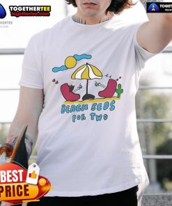 Alt Text: Nice Yung X Claudette I Beach Beds For Two Bums T-Shirt featuring a fun graphic design perfect for summer outings.